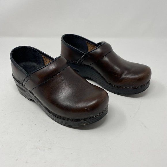 DANSKO Classic Brown Leather Clogs - Picture 1 of 9